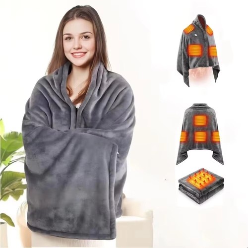 Electric heated shawl blanket - heated,