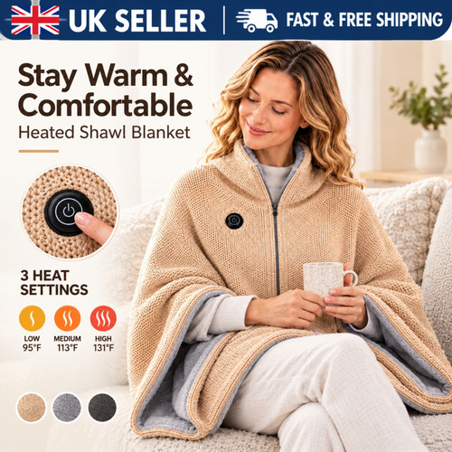Electric heated shawl blanket - electric,