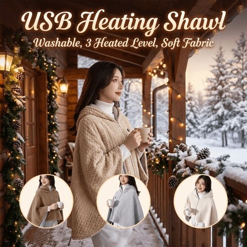 Usb electric heated shawl - electric,