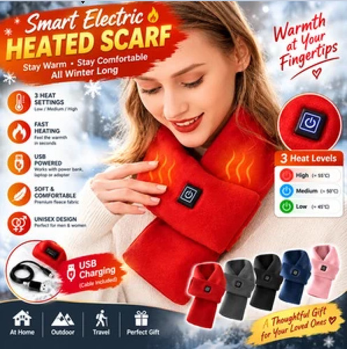 Smart electric heated scarf - electric,