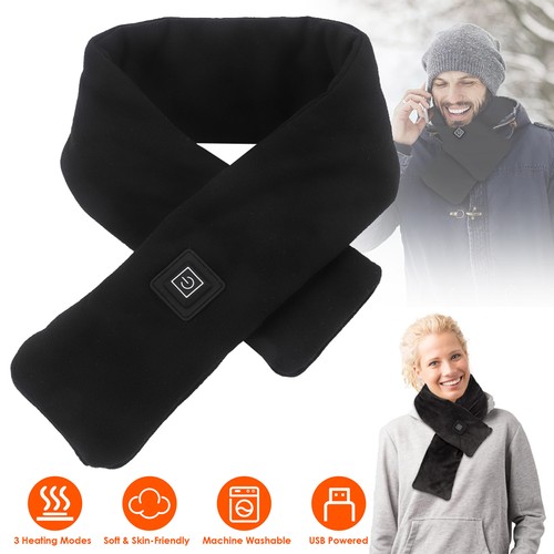 Usb heated scarf winter - heated,
