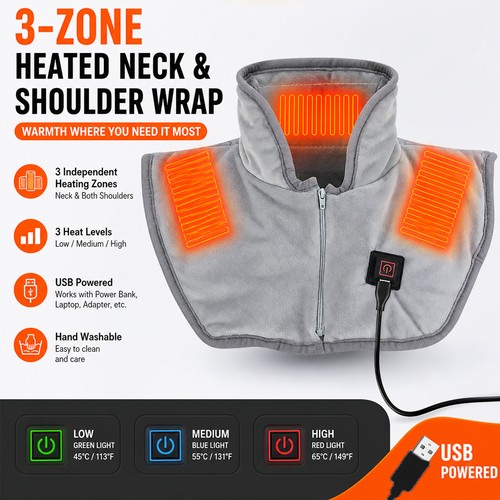 Electric heated shawl usb - heated,