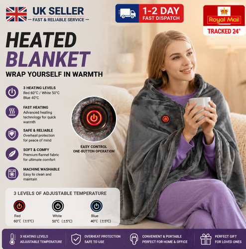 Electric heated shawl - shawl, blanket