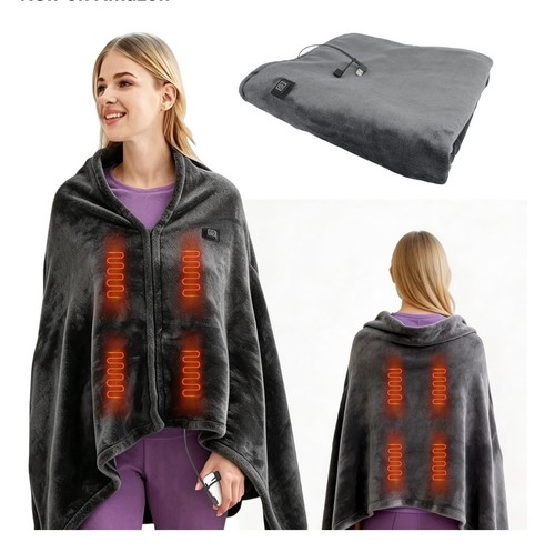 Usb heated shawl blanket - heated,