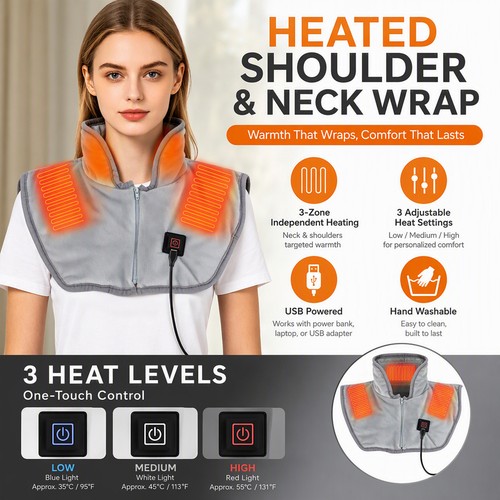 Zones heated shawl neck - shawl,