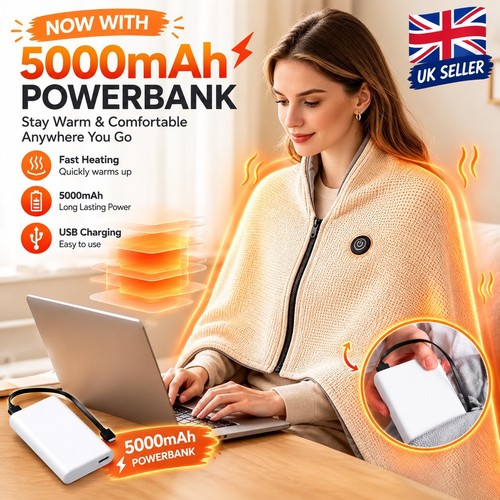 Electric heated shawl with - electric,