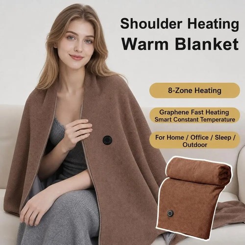 Heated shawl blanket warm - blanket,