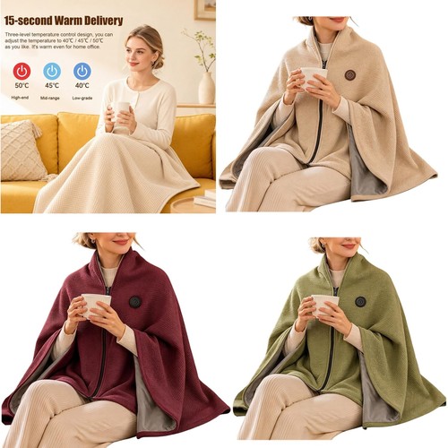 Electric heated shawl - electric, usb