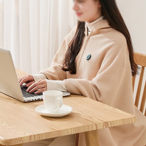Portable heated blanket shawl - heated,