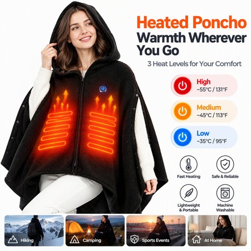 Usb electric heated shawl - heated,