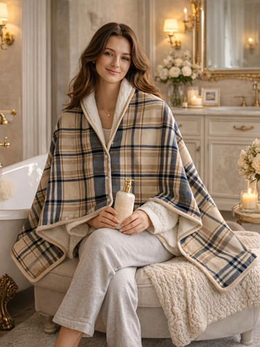 Wearable warm shawl washable - warm,
