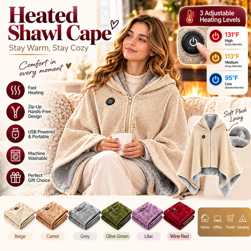 Electric heated shawl - electric,