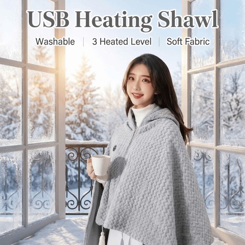 Usb heated wearable blanket - heated,