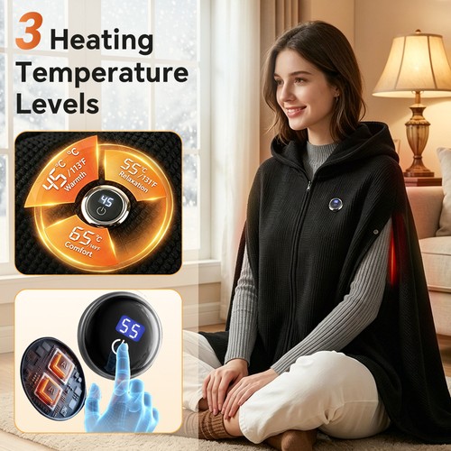 Electric heated shawl blanket - heated,