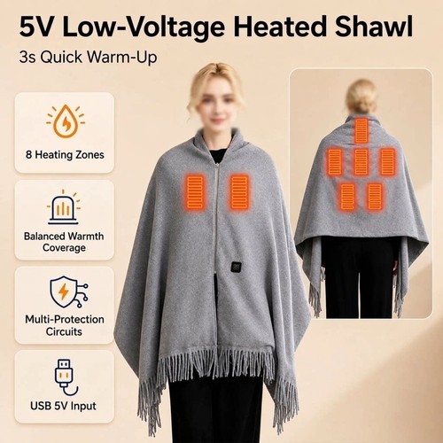 Usb heated shawl - heated, wrap
