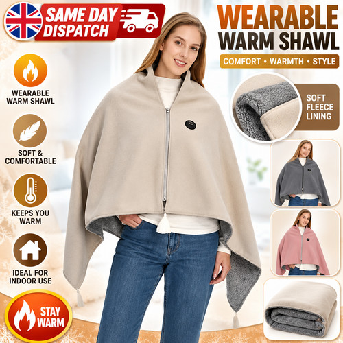Wearable warm shawl washable - wearable,
