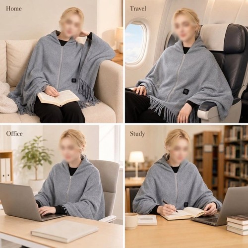 Warm heated shawl - warm,